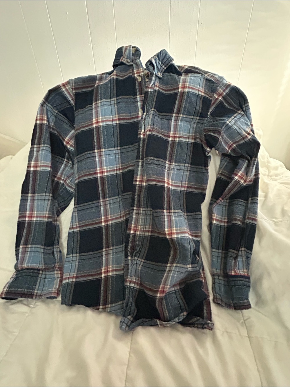 RedHead Blue and Black Plaid Button-Up Shirt